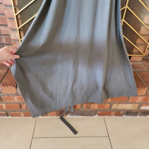 CLUB Monoco Olive Green Asymmetrical Dress.  Size L - Picture 11 of 16